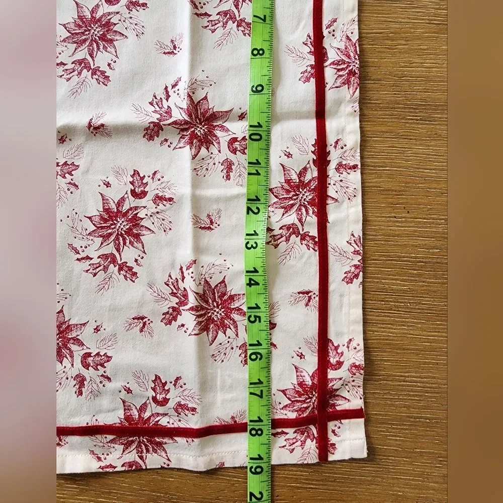 Poinsettia 19x19 Cloth Dinner Napkins Set of 6